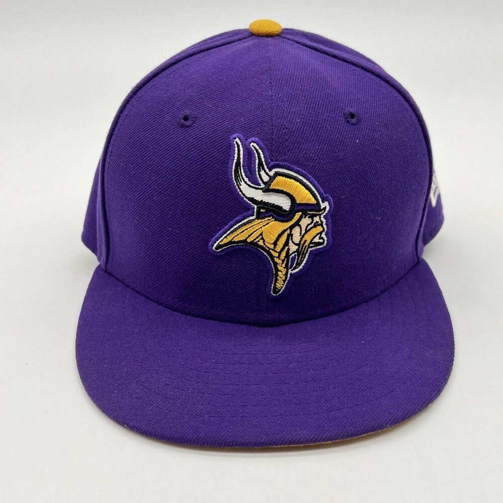 New Era 59Fifty Fitted Hat NFL Minnesota Vikings Purple Embroidered Cap 6-3/4